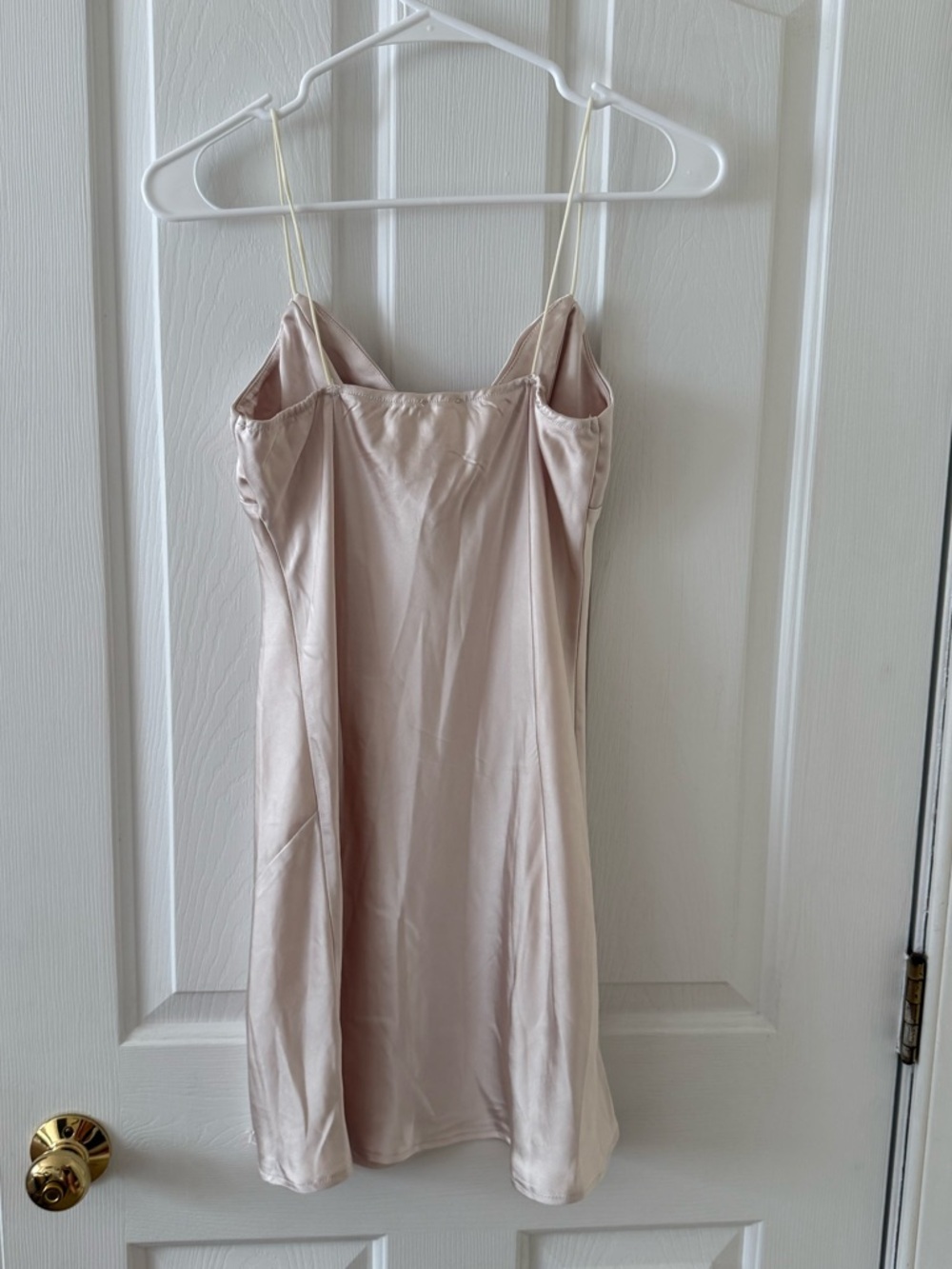 Princess Polly Silky Slip Dress - Cream - Picture 3 of 5
